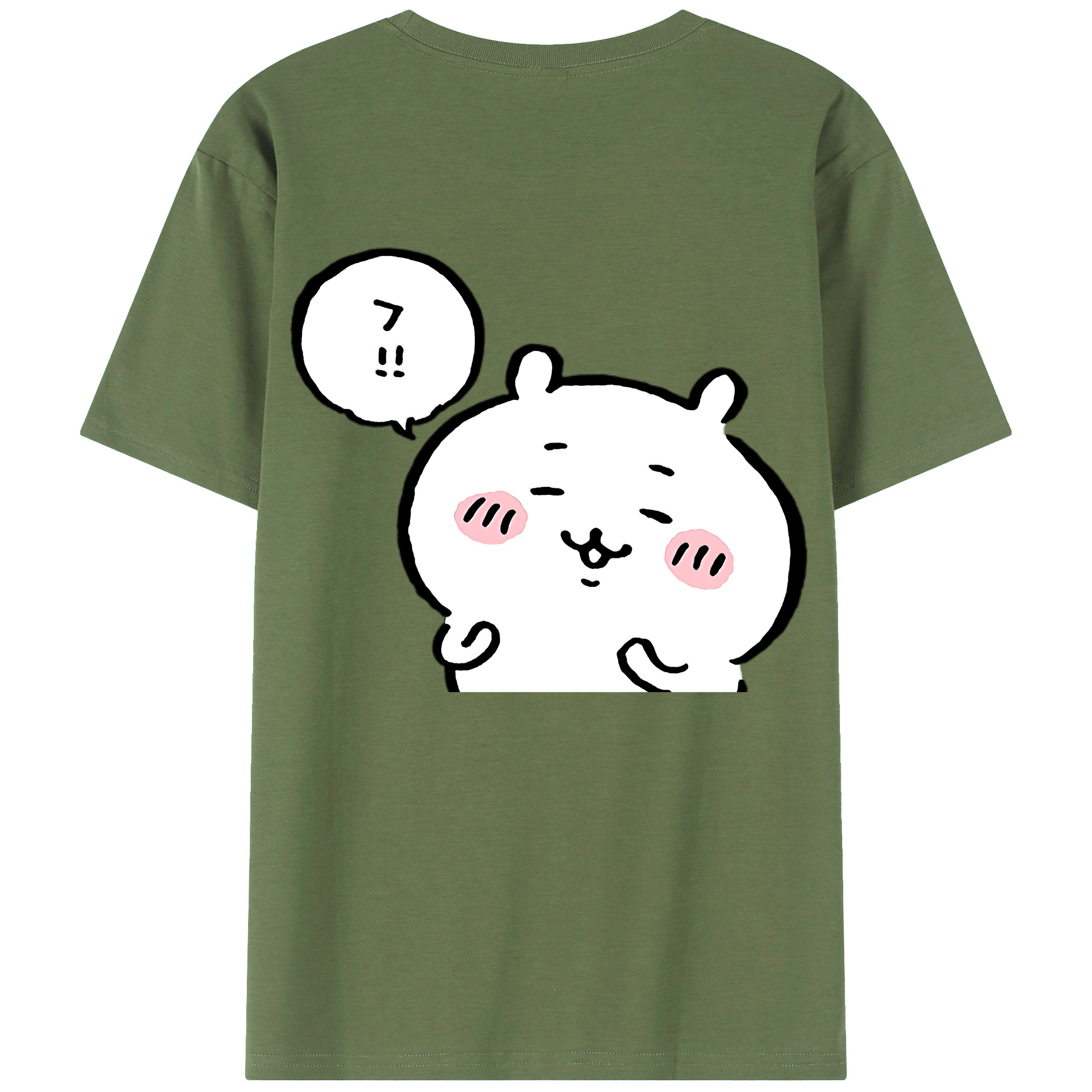 （画像用） ちいかわ ちいかわ Chii-kawa chiikawa 綿100％ メンズ半袖Tシャツ（バックプリント） 通気性